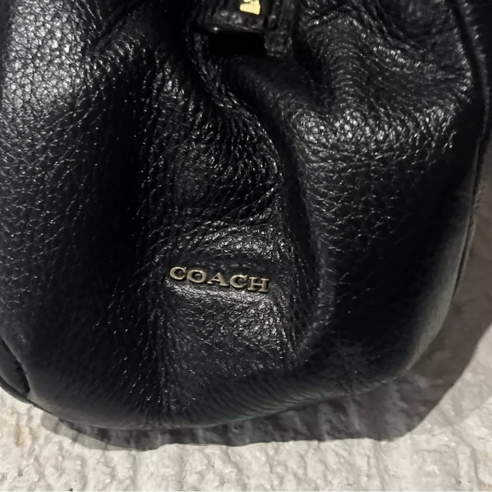 Coach Madison Phoebe Plum Pebbled Leather Triple Compartment Shoulder Bag 26224 - Picture 9 of 11